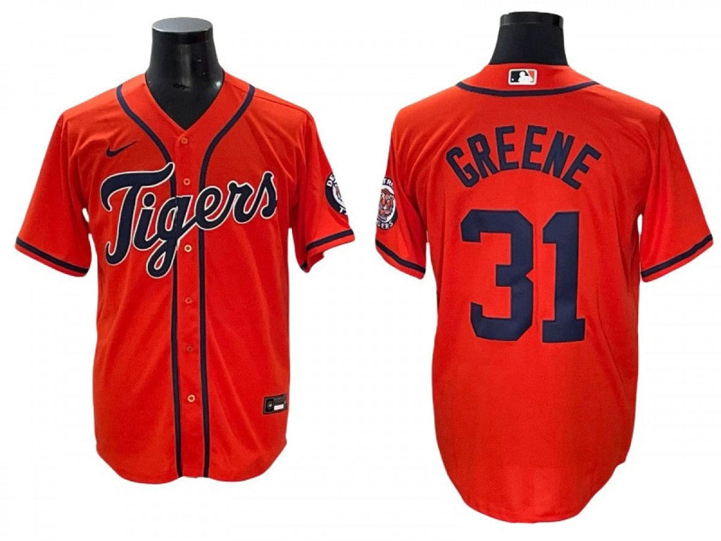 Men Detroit Tigers #31 Riley Greene Orange Jersey by My Store