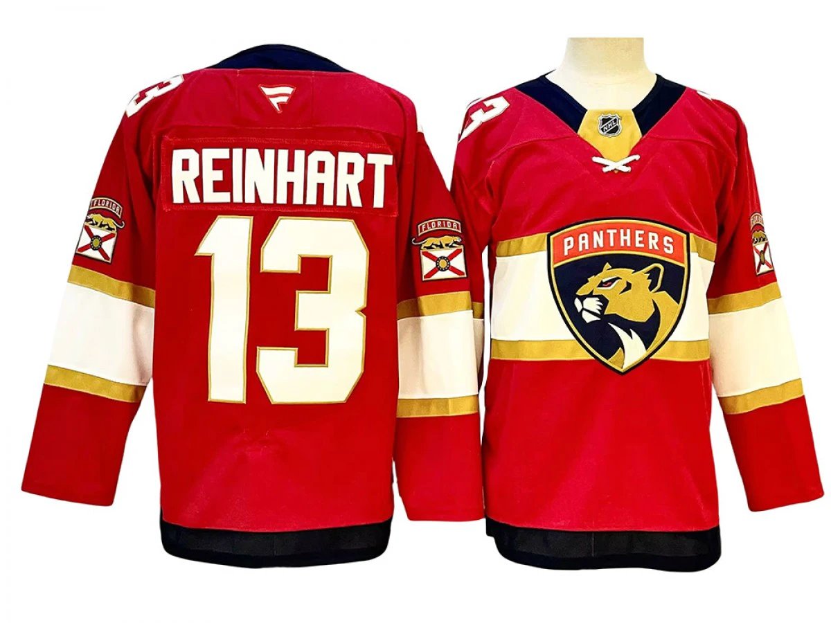 Men Florida Panthers #13 Sam Reinhart Red Home Jersey by Hockey David