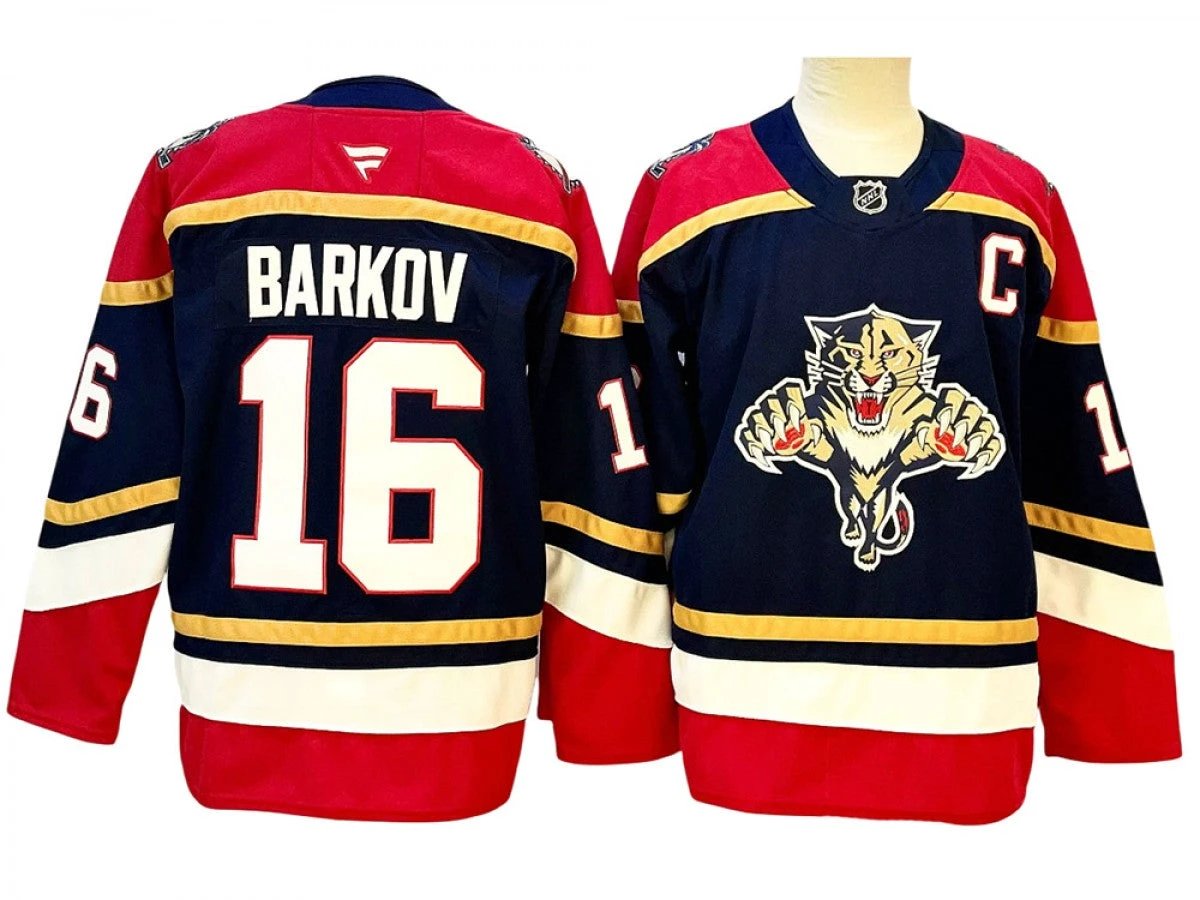 Men Florida Panthers #16 Aleksander Barkov White Away Jersey by Hockey David