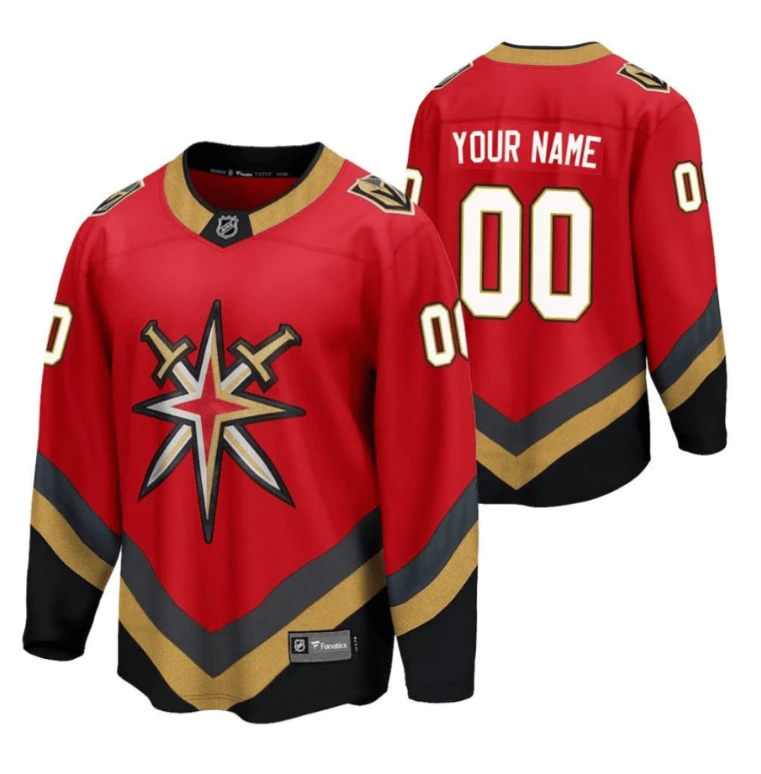 Men Vegas Golden Knights 00 Custom 2023 Special Edition Red Jersey Jersey by Hockey David