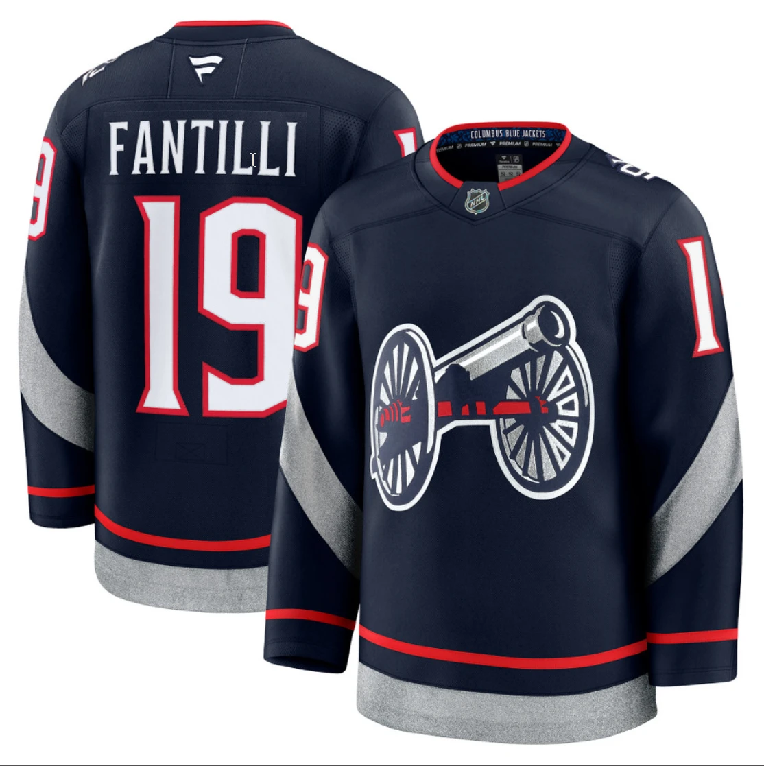 Men's Adam Fantilli Jersey #19 Columbus Blue Jackets 2025 Stadium Series by Hockey David