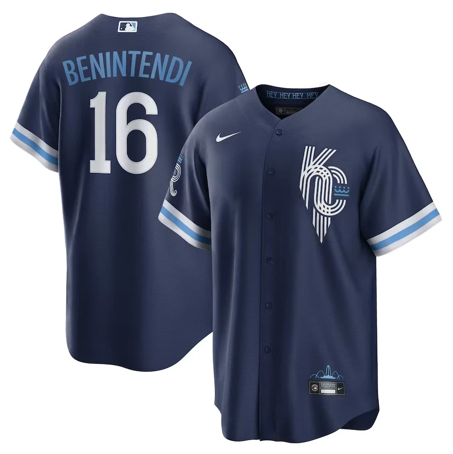 Men's Andrew Benintendi Navy City Connect Replica Player Stitched Jersey #16 by My Store