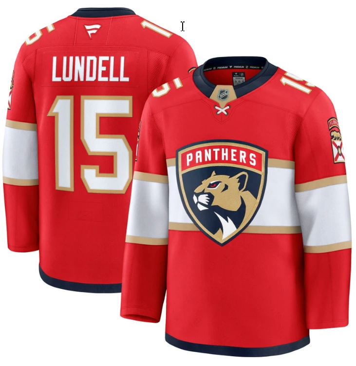 Men's Anton Lundell Jersey #15 Florida Panthers 2025 Premium All Stitched by Hockey David
