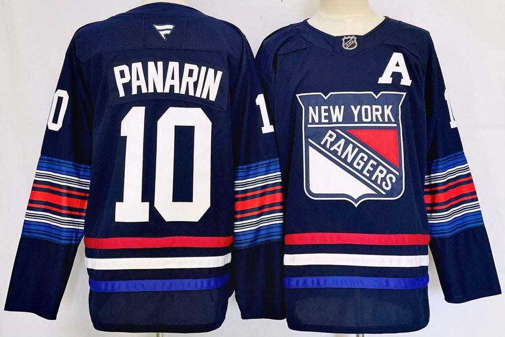 Men’s Artemi Panarin Jersey #10 New York Rangers Navy Alternate Stitched by Hockey David
