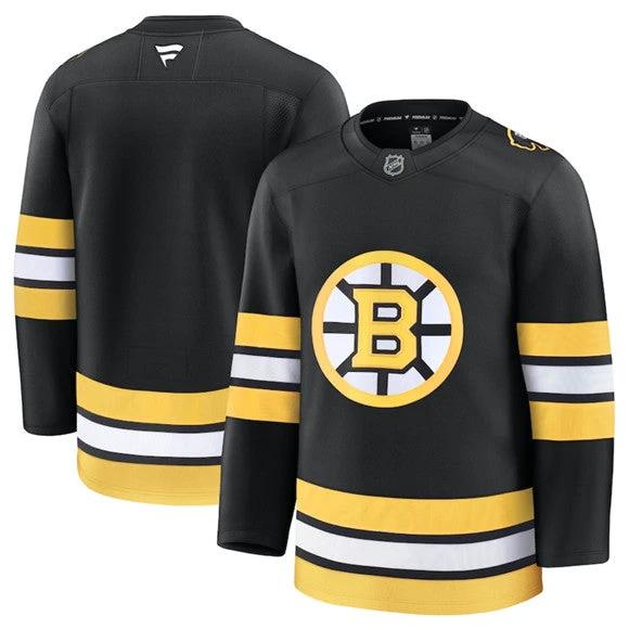 Men's Boston Bruins Jersey Blank Black 2025 Home Stitched by Hockey David