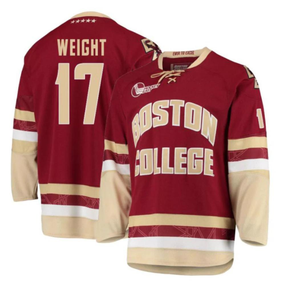 Men's Boston College Eagles Danny Weight #17 Hockey All Stitched Jersey Maroon by Hockey David