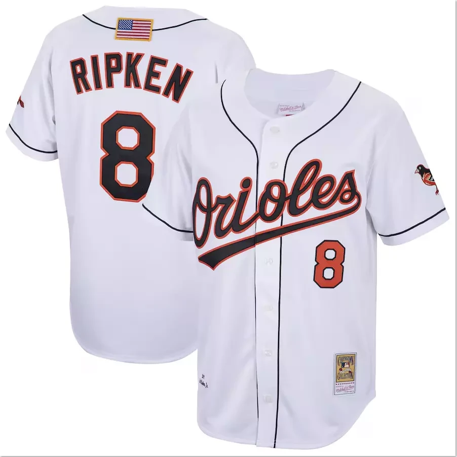Men's Cal Ripken Jr. White Cooperstown Collection 2001 Player Stitched Jersey by My Store