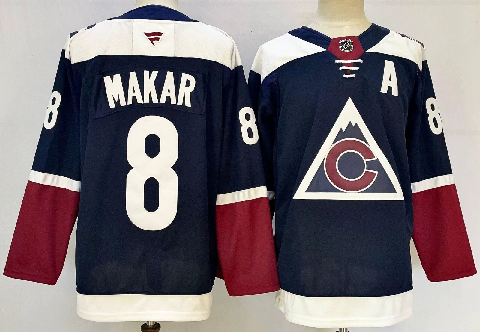 Men’s Cale Makar Jersey #8 Colorado Avalanche Navy All Stitched by Hockey David
