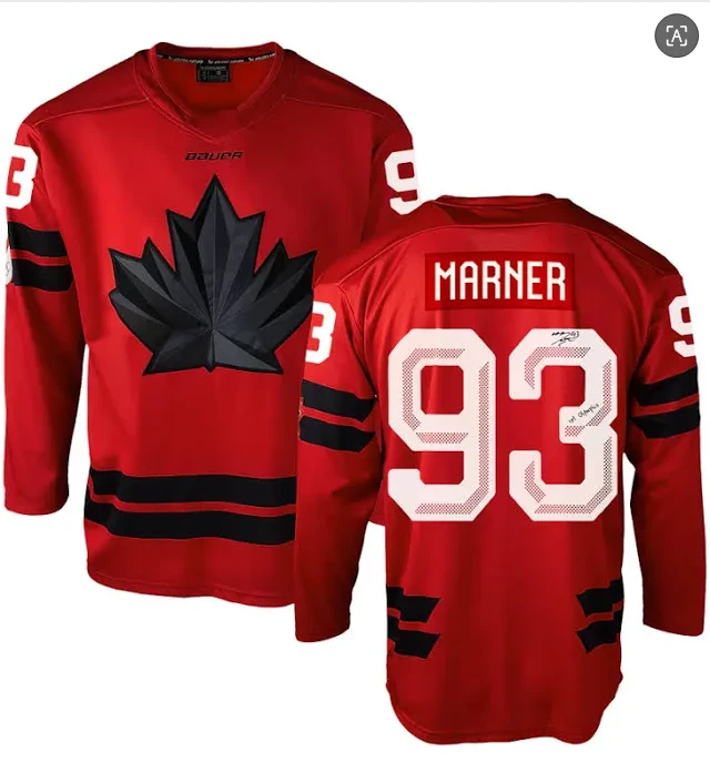 Men's Canada Hockey #93 Mitch Marner Red 2026 Olympics Stitched Jersey by Hockey David