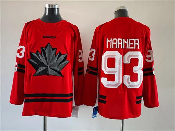Men's Canada Hockey #93 Mitch Marner Red Stitched Jersey by Hockey David