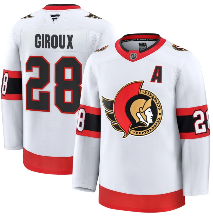 Men's Claude Giroux Jersey #28 Ottawa Senators 2025 Premium Away All Stitched by Hockey David