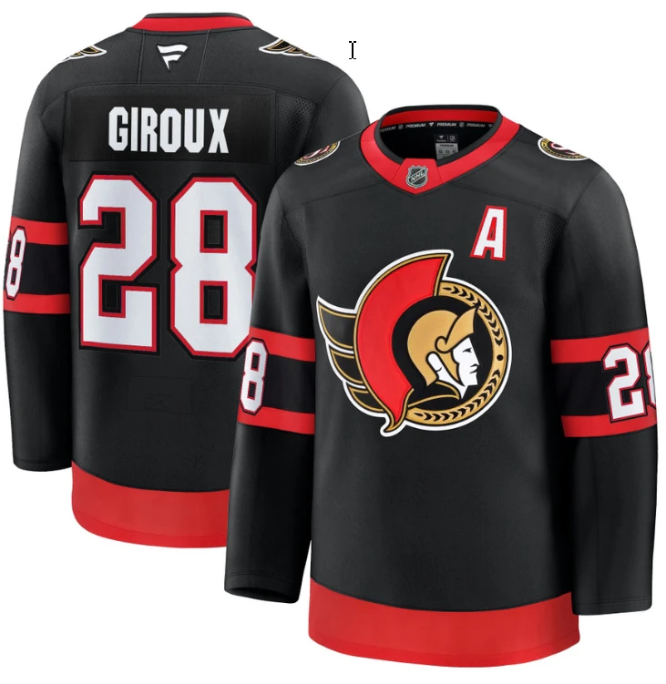 Men's Claude Giroux Jersey #28 Ottawa Senators 2025 Premium Home All Stitched by Hockey David