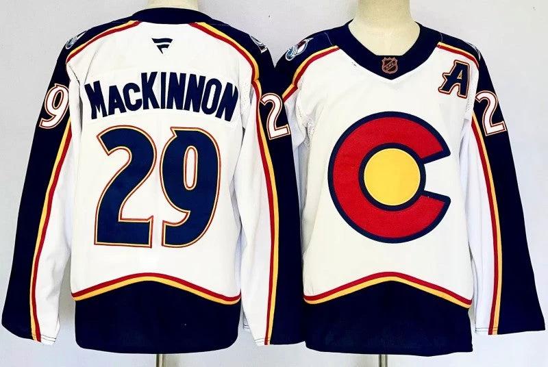 Men's Colorado Avalanche #29 Nathan MacKinnon Hockey Jersey by Hockey David