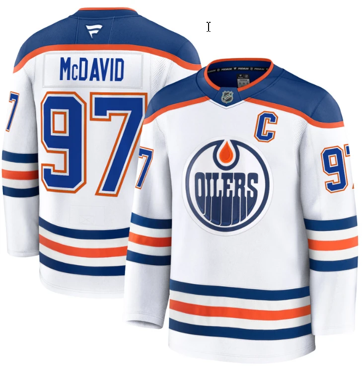 Men's Connor McDavid Jersey #97 Edmonton Oilers 2025 Premium Away All Stitched by Hockey David