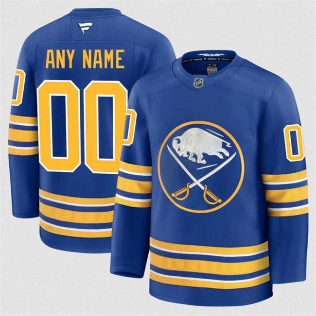 Men's Custom Buffalo Sabres Jersey Name, Number 2025 Home Blue Stitched by Hockey David