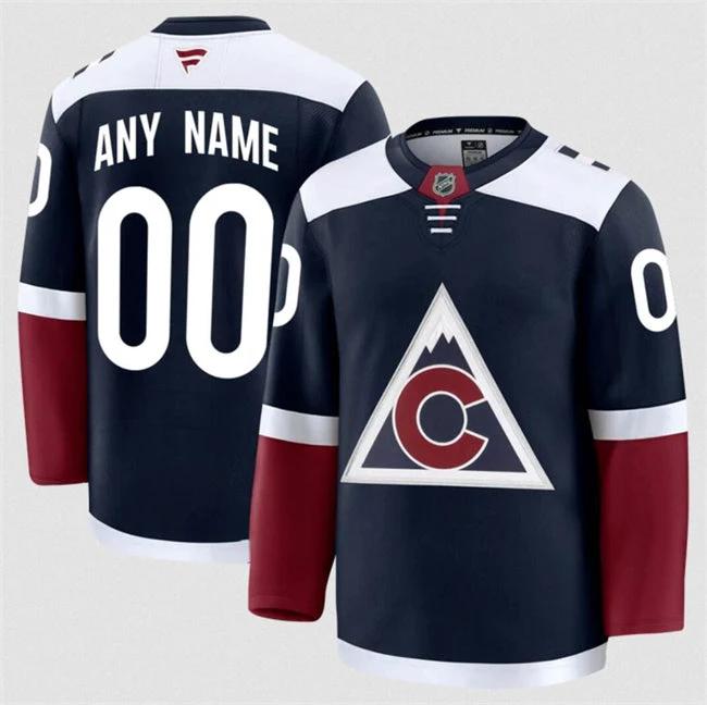Men's Custom Colorado Avalanche Jersey Name, Number 2025 Navy Alternate by Hockey David