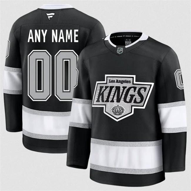Men's Custom Los Angeles Kings Jersey Name, Number 2025 Home Black by Hockey David