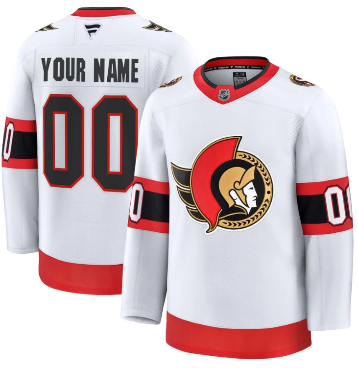 Men's Custom Ottawa Senators Jersey Name, Number 2025 Premium Away All Stitched by Hockey David