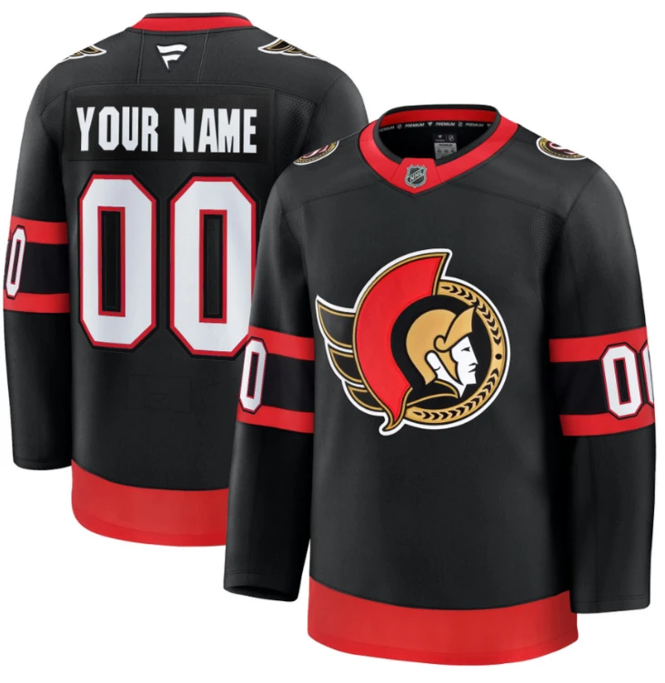 Men's Custom Ottawa Senators Jersey Name, Number 2025 Premium Home All Stitched by Hockey David