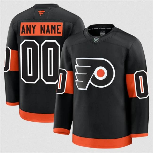 Men's Custom Philadelphia Flyers Jersey Name, Number 2025 Alternate Black by Hockey David