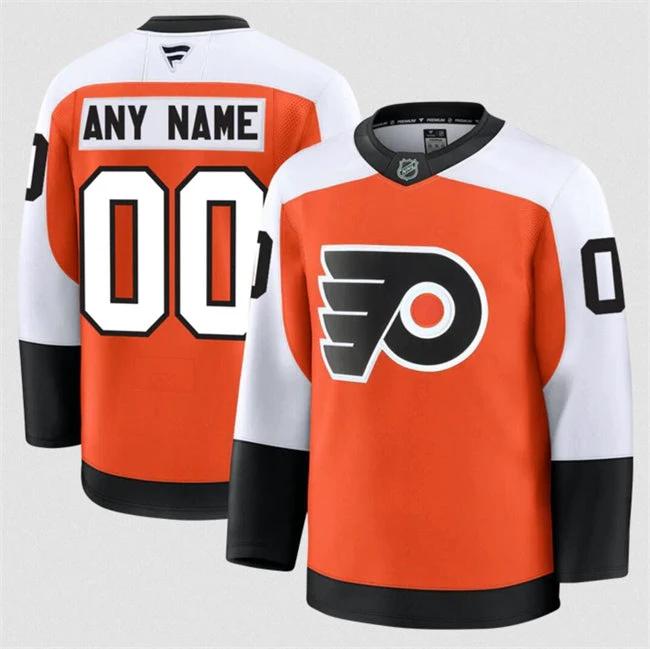 Men's Custom Philadelphia Flyers Jersey Name, Number 2025 Home Orange by Hockey David