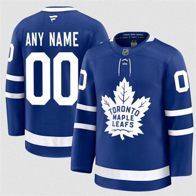 Men's Custom Toronto Maple Leafs Jersey Name, Number 2025 Home Blue by Hockey David