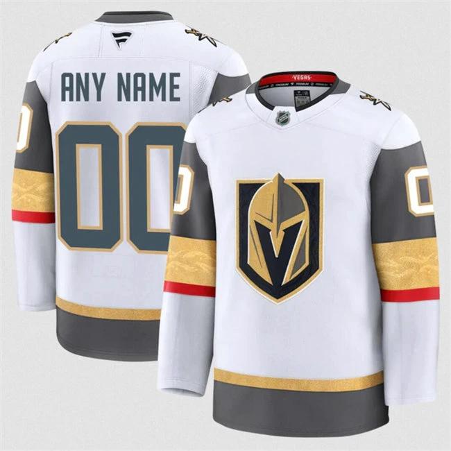 Men's Custom Vegas Golden Knights Jersey Name, Number 2025 Home White by Hockey David