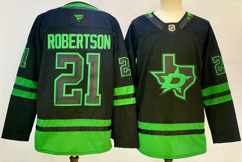 Men's Dallas Stars #21 Jason Robertson Jersey Stitched by Hockey David