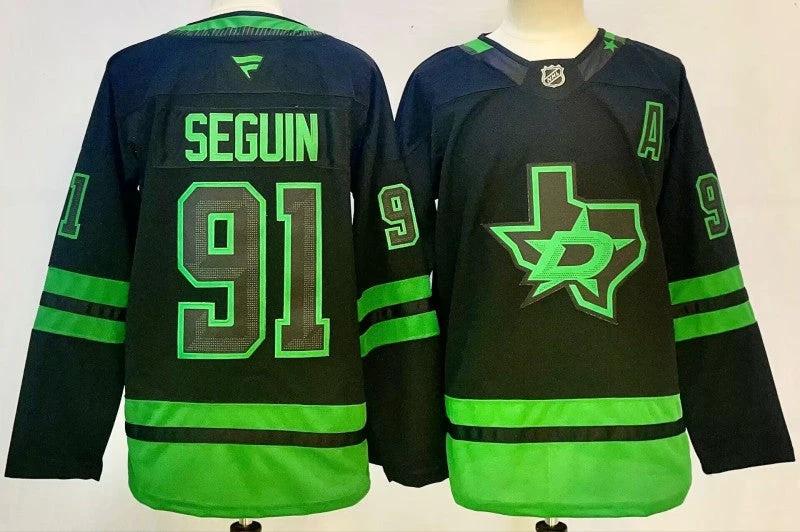 Men's Dallas Stars #91 Tyler Seguin Jersey Stitched by Hockey David
