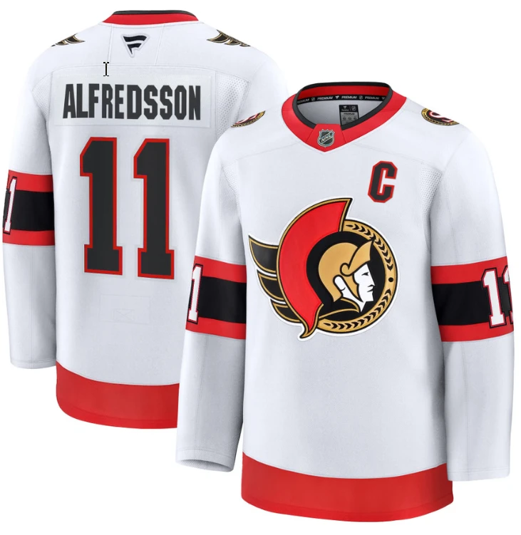 Men's Daniel Alfredsson Jersey #11 Ottawa Senators 2025 Premium Away Stitched by Hockey David