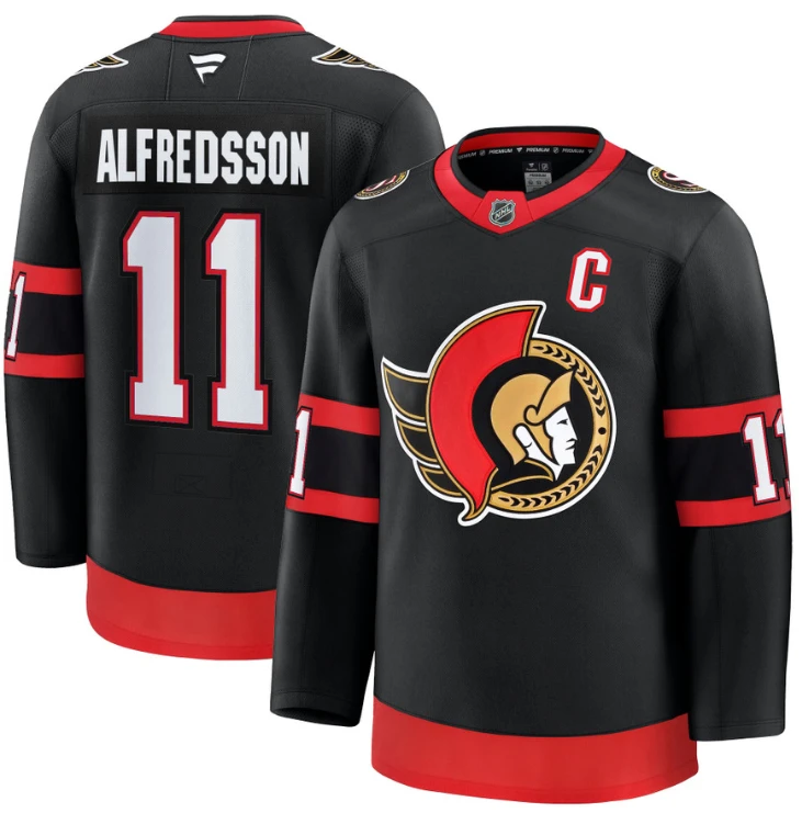 Men's Daniel Alfredsson Jersey #11 Ottawa Senators 2025 Premium Home Stitched by Hockey David