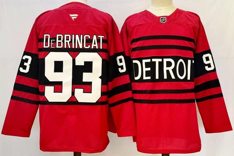 Men's Detroit Red Wings #93 Alex DeBrincat Jersey Stitched by Hockey David