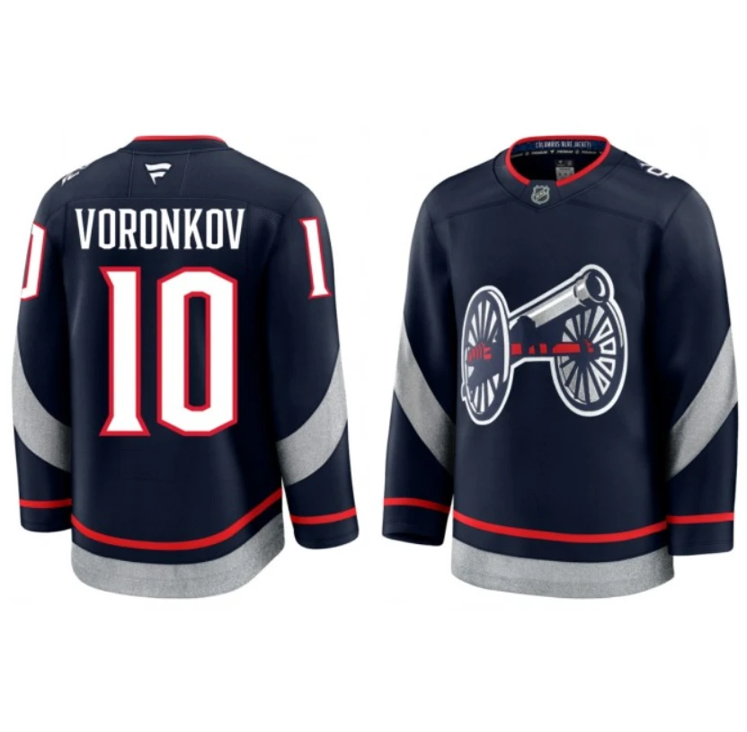 Men's Dmitri Voronkov Jersey #10 Columbus Blue Jackets 2025 Stadium Series by Hockey David