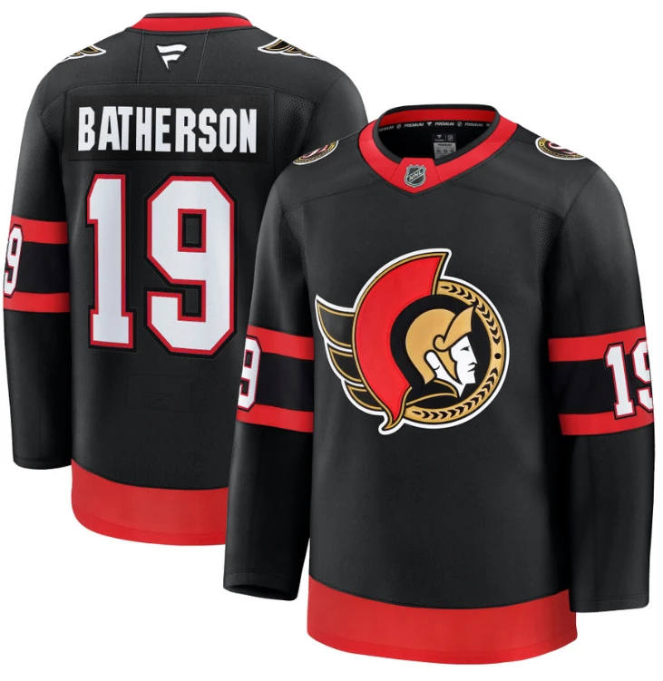Men's Drake Batherson Jersey #19 Ottawa Senators 2025 Premium Home All Stitched by Hockey David
