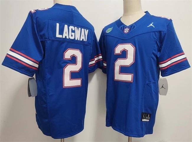 Men's Florida Gators #2 DJ Lagway Royal F.U.S.E. Stitched Jersey by My Store NCAA Football Jerseys