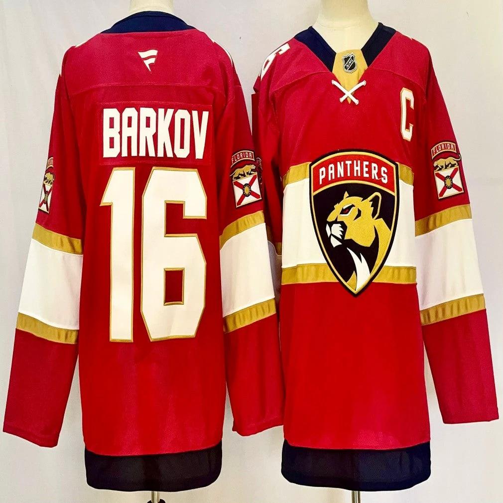 Men's Florida Panthers #16 Aleksander Barkov Jersey Stitched by Hockey David