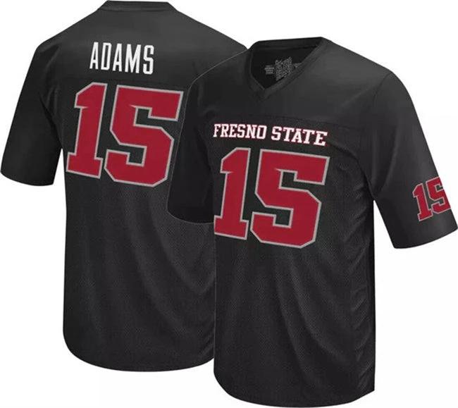 Men's Fresno State Bulldogs #15 Davante Adams Black Stitched Game Jersey by My Store NCAA Football Jerseys