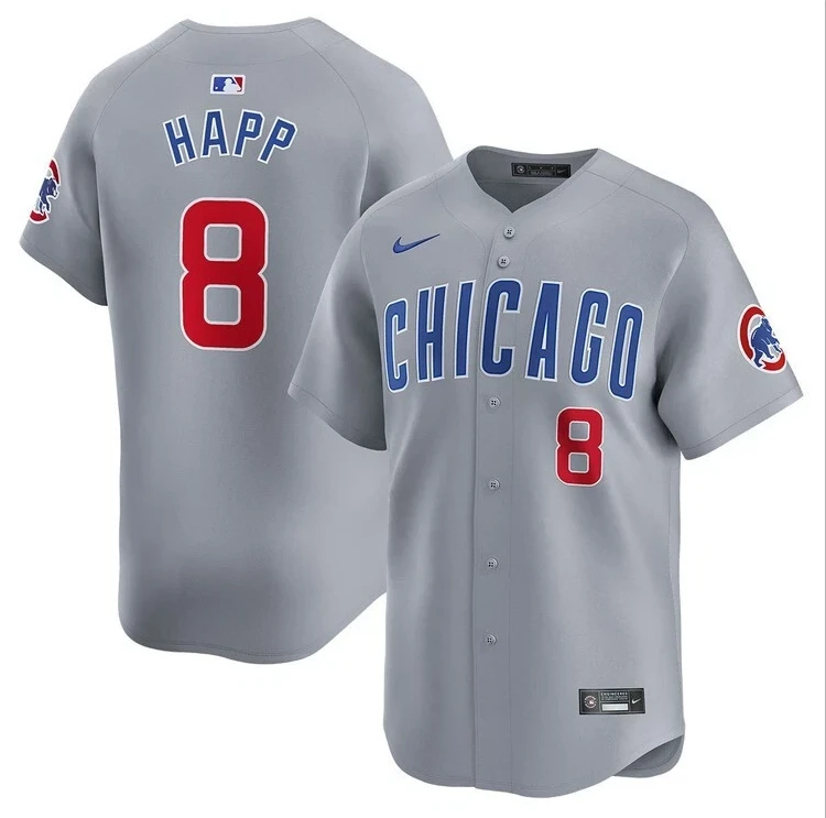 Men's Ian Happ #8 Road Limited Gray Jersey by My Store