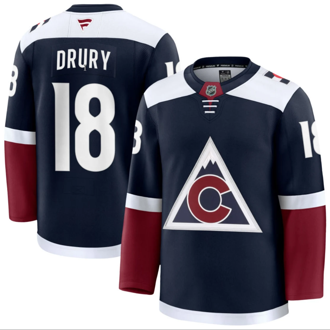 Men's Jack Drury Jersey #18 Colorado Avalanche All Stitched by Hockey David