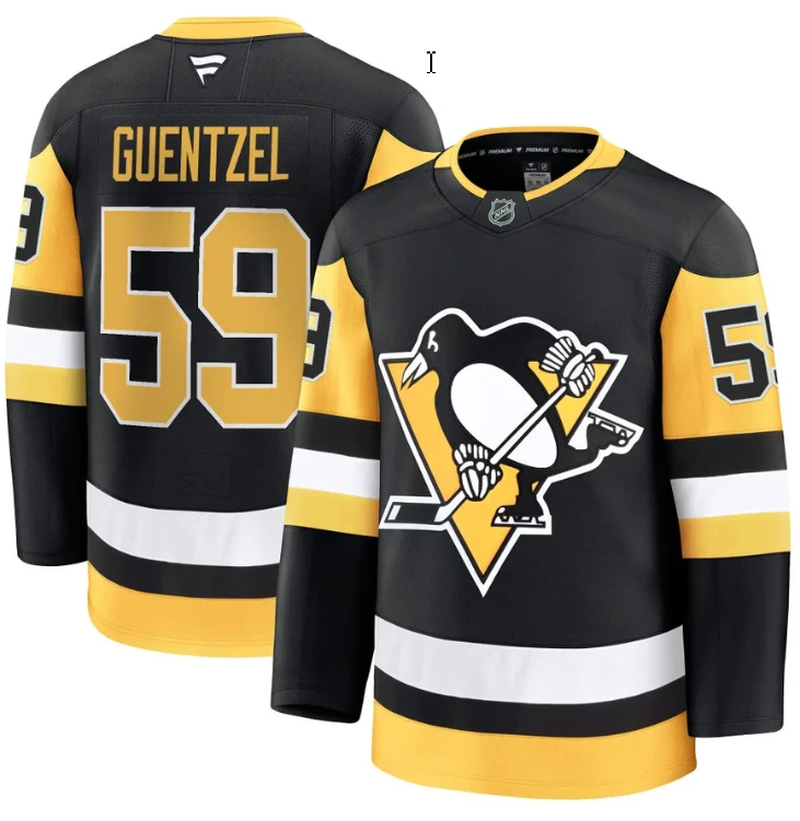Men's Jake Guentzel Jersey #59 Pittsburgh Penguins 2025 Premium All Stitched by Hockey David
