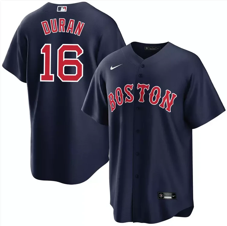Men's Jarren Duran Navy Alternate Replica Player Stitched Jersey #16 by My Store