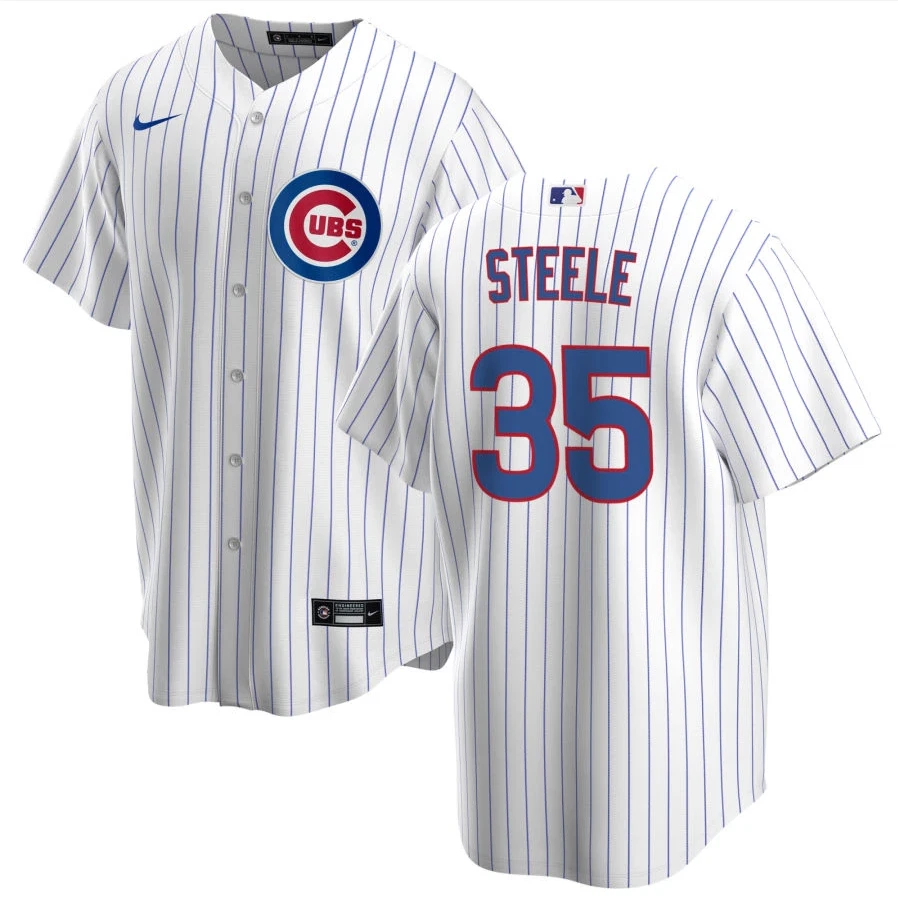 Men's Justin Steele Royal Alternate FlexBase Player Stitched Jersey #35 by My Store