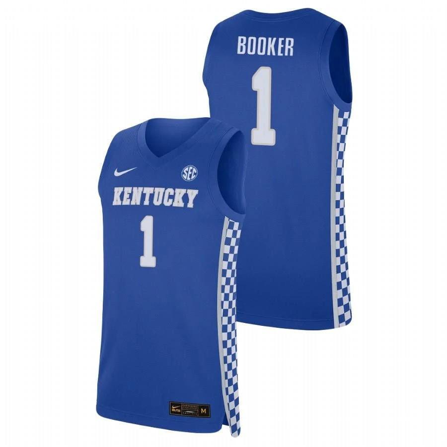 Men’s Kentucky Wildcats #1 Royal Devin Booker Jersey College Basketball Jerseys by My store basketball