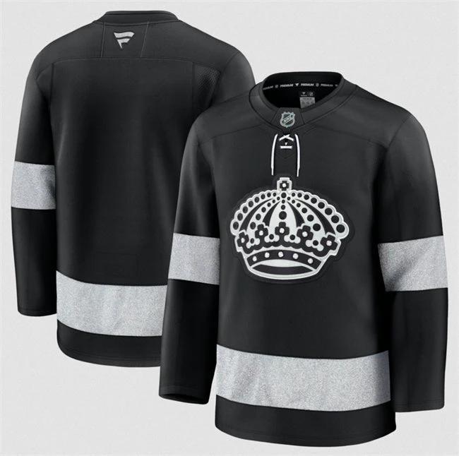 Men's Los Angeles Kings Blank Black Alternate Stitched Hockey Jersey by Hockey David