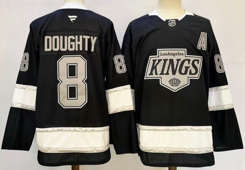 Men's Los Angeles Kings #8 Drew Doughty Jersey Stitched by Hockey David