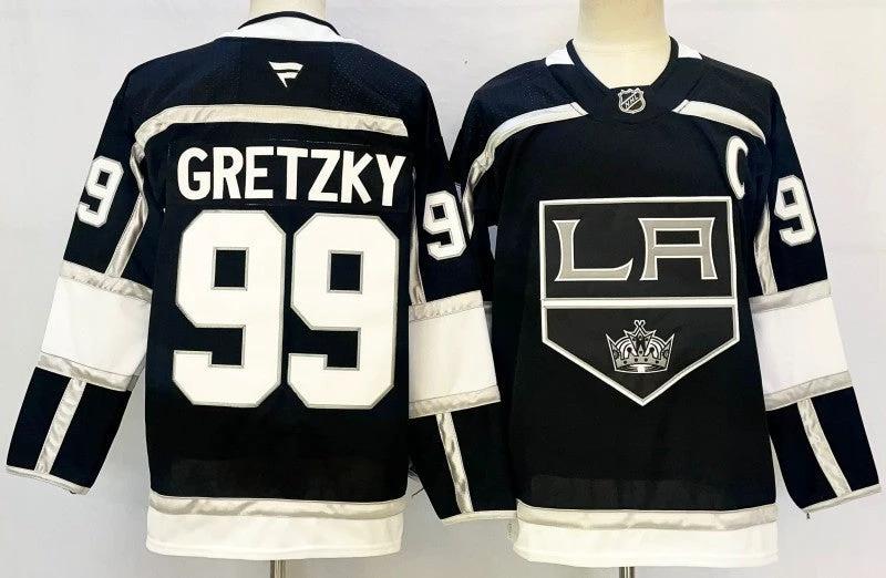 Men's Los Angeles Kings #99 Wayne Gretzky Jersey Stitched by Hockey David