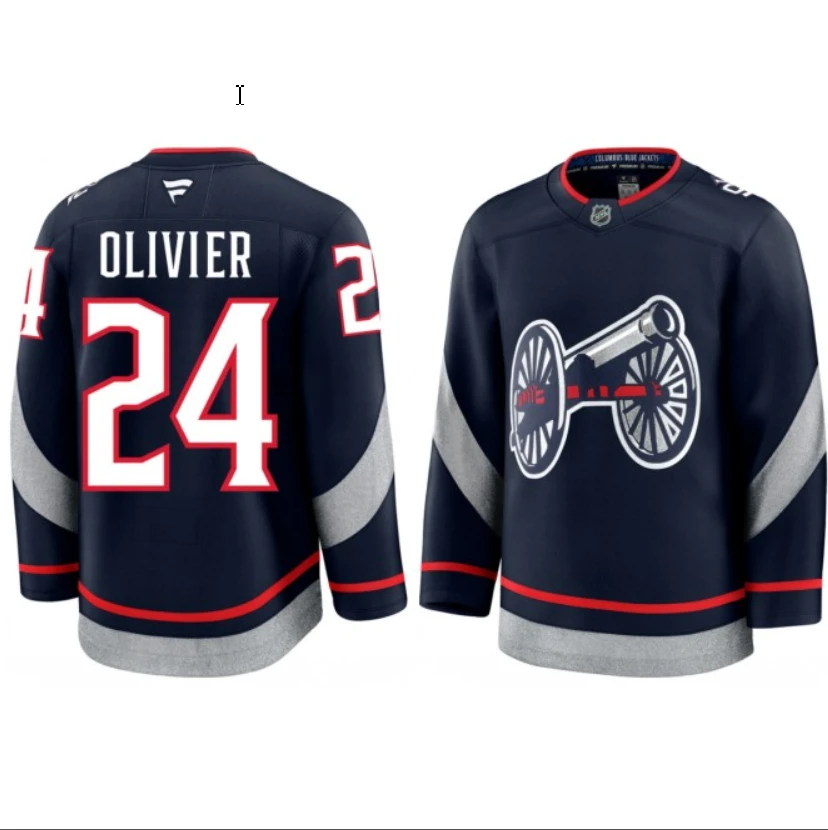 Men's Mathieu Olivier Jersey #24 Columbus Blue Jackets 2025 Stadium Series by Hockey David