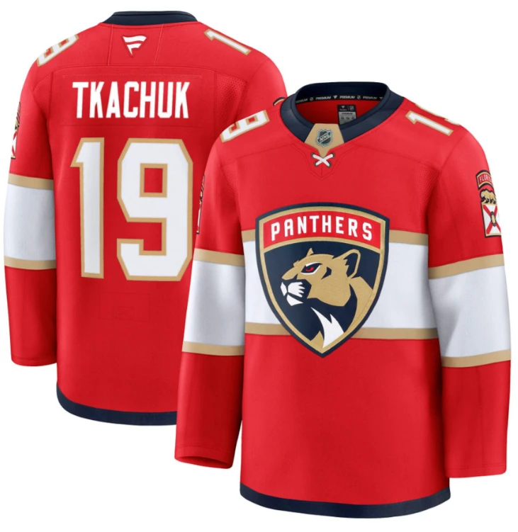 Men's Matthew Tkachuk Jersey #19 Florida Panthers 2025 Premium All Stitched by Hockey David