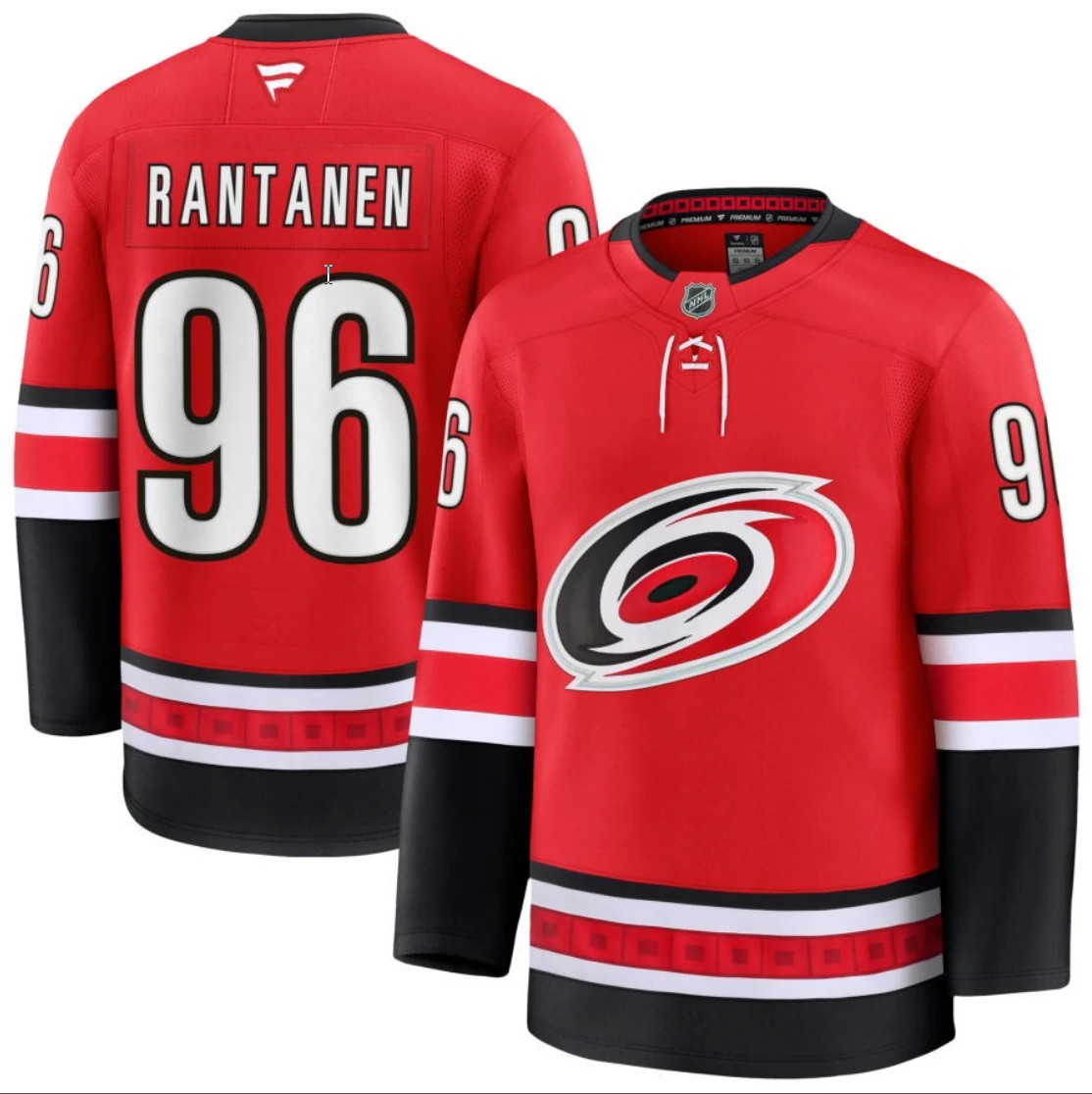Men's Mikko Rantanen Jersey #96 Carolina Hurricanes All Stitched Red by Hockey David