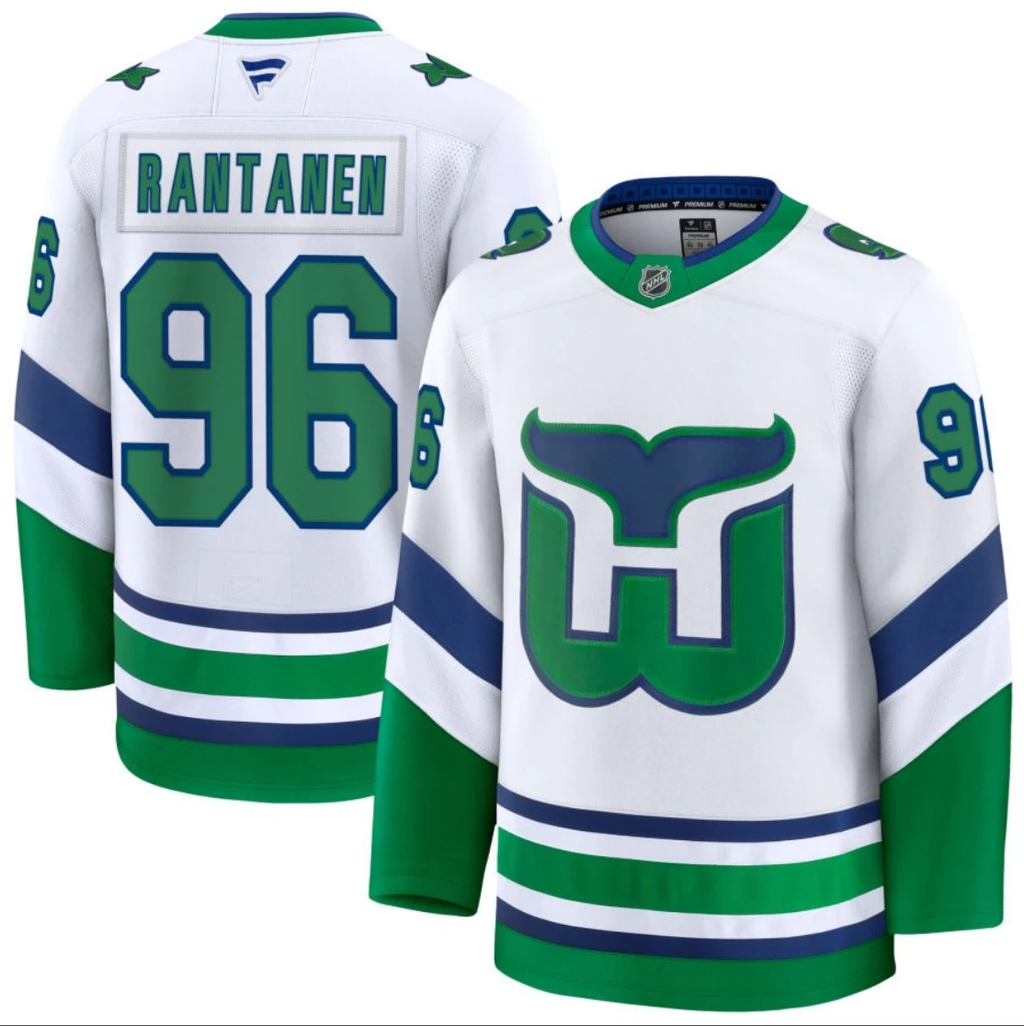 Men's Mikko Rantanen Jersey #96 Carolina Hurricanes All Stitched White by Hockey David